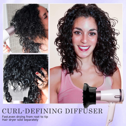 Hair Diffuser,Diffuser Attachment for Hair Dryer,Universal Fit for 1.4-2.6" Blow Dryers,Suitable for Long Thick Curly & Wavy Hair,Women's Hair Dryer
