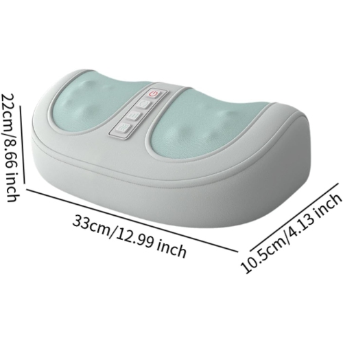 Portable Foot and Leg Massager with Heat - 4D Deep Kneading, Dual Frequency Heat, 3 Speed Levels, PU Leather - for Foot, Calf, Ankle Pain