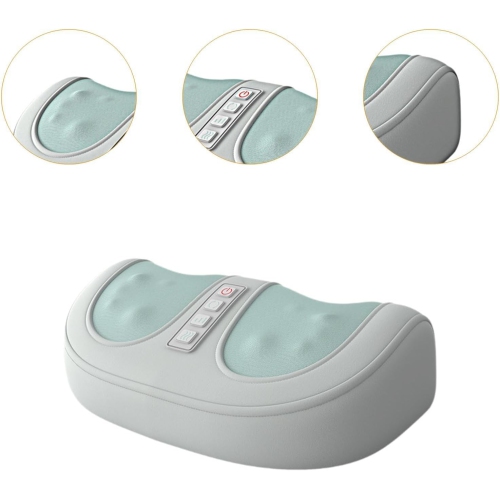 Portable Foot and Leg Massager with Heat - 4D Deep Kneading, Dual Frequency Heat, 3 Speed Levels, PU Leather - for Foot, Calf, Ankle Pain