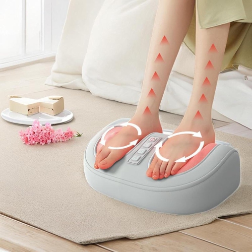 Portable Foot and Leg Massager with Heat - 4D Deep Kneading, Dual Frequency Heat, 3 Speed Levels, PU Leather - for Foot, Calf, Ankle Pain
