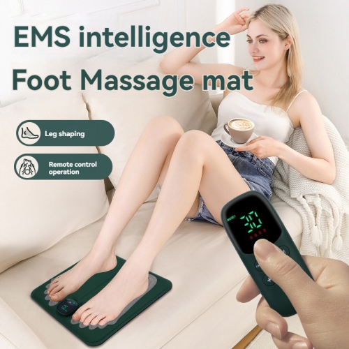 EMS Foot Massager Mat with Remote - Shiatsu Deep Kneading, 10 Modes & 30 Intensity Levels, Rechargeable, Portable for Feet, Legs, Arms - Relieves