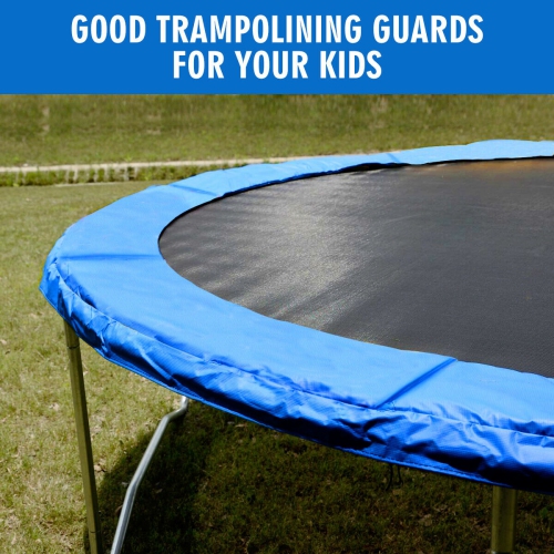 Gymax Blue Safety Pad Spring Round Frame Pad Cover Replacement for 12FT 14FT 15FT Trampoline