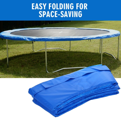 Gymax Blue Safety Pad Spring Round Frame Pad Cover Replacement for 12FT 14FT 15FT Trampoline