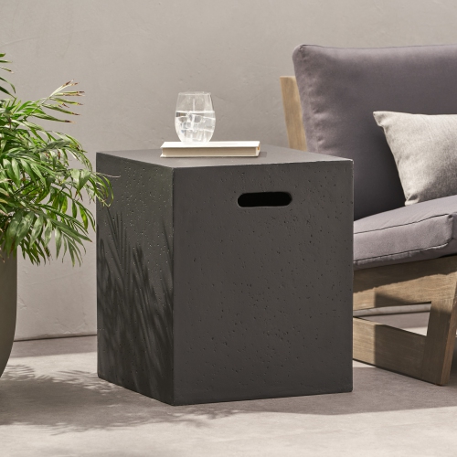 STREAMDALE FURNITURE  Modern Concrete Tank Holder Side Table