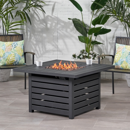 SQUARE IRON FIRE PIT - 50000BTU