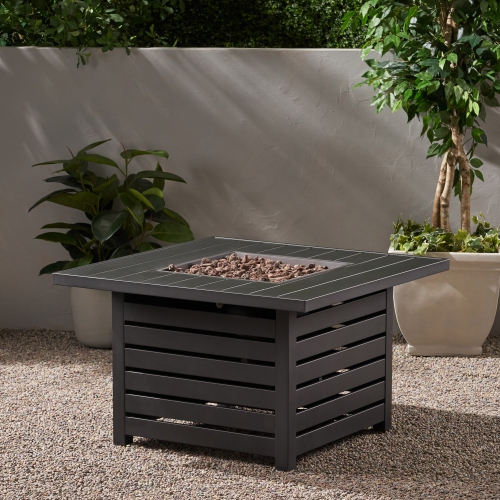 SQUARE IRON FIRE PIT - 50000BTU