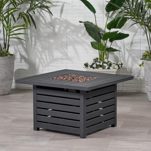 SQUARE IRON FIRE PIT - 50000BTU