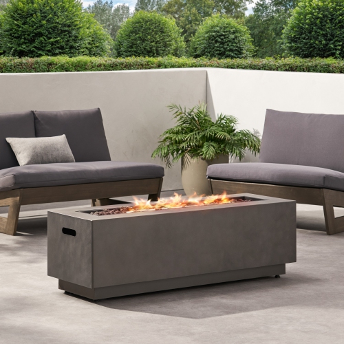 STREAMDALE FURNITURE  Modern Iron Fire Pit - 50, 000 Btu - No Assembly