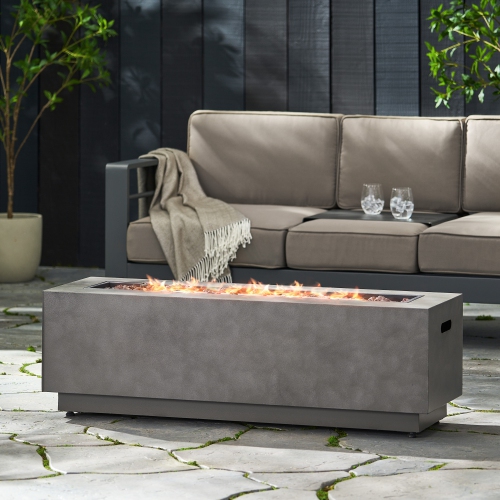 Modern Iron Fire Pit - 50,000 BTU - No Assembly