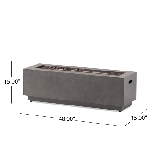 Modern Iron Fire Pit - 50,000 BTU - No Assembly
