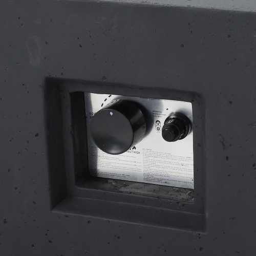 Foyer carré moderne en béton – 50&nbsp;000&nbsp;BTU, propane