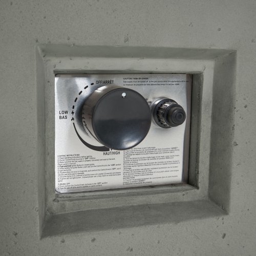 50000 BTU SQUARE FIRE TABLE TANK OUTSIDE(Tank cover not included)