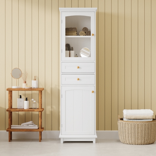 White Bathroom Storage Cabinet