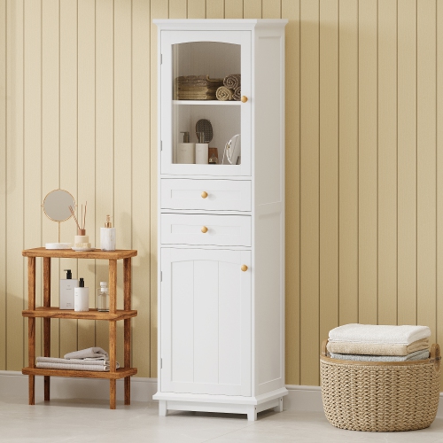 White Bathroom Storage Cabinet