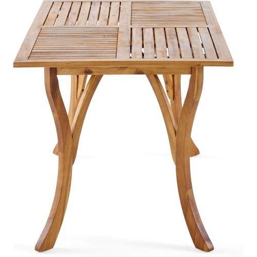 Outdoor Dining Table 59" Rectangular Wood Table