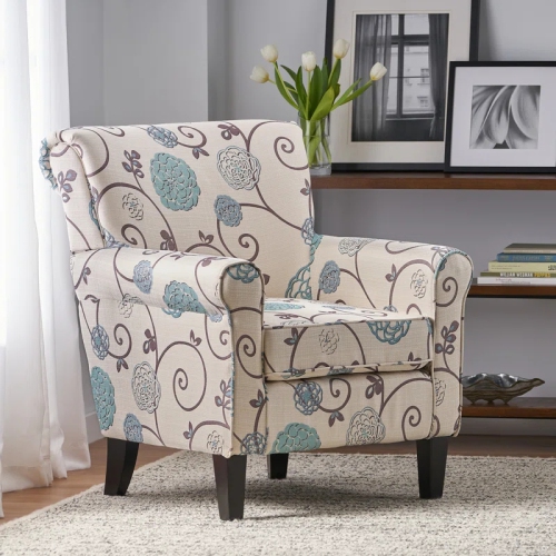 STREAMDALE FURNITURE  Roseville Fabric Floral Club Chair