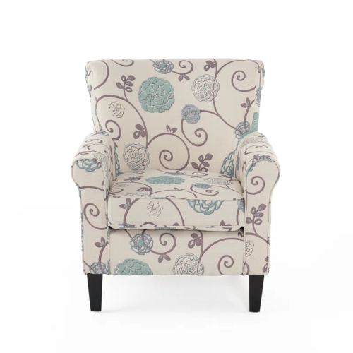 Roseville Fabric Floral Club Chair