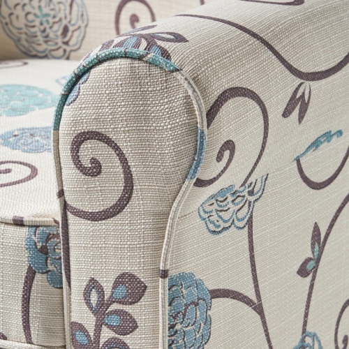 Roseville Fabric Floral Club Chair