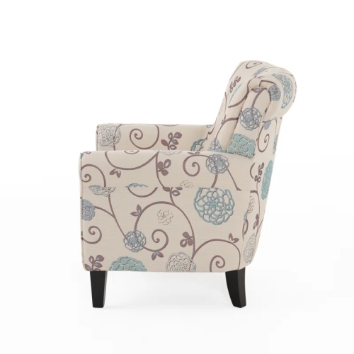 Roseville Fabric Floral Club Chair