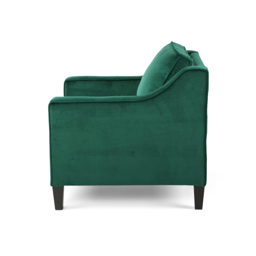 Velvet Club Chair, Green