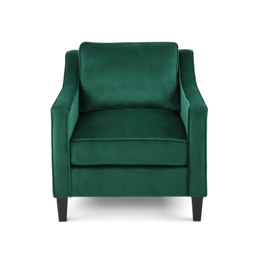 Velvet Club Chair, Green