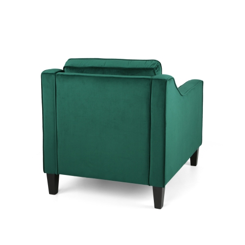 Velvet Club Chair, Green