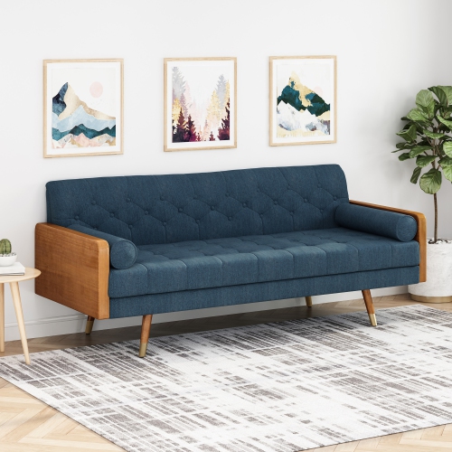 STREAMDALE FURNITURE  Aidan Mid-Century Modern Tufted Fabric Sofa