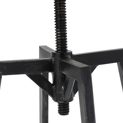 Antique Firwood Barstool - Adjustable Height, Swivel