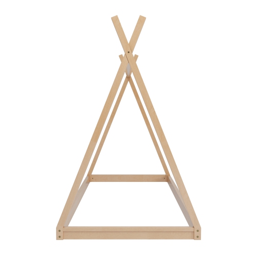 Twin Tent Bed Frame - Montessori, House Shape, Natural