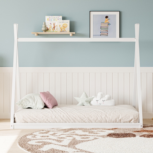 White House-Shaped Twin Tent Bed Frame