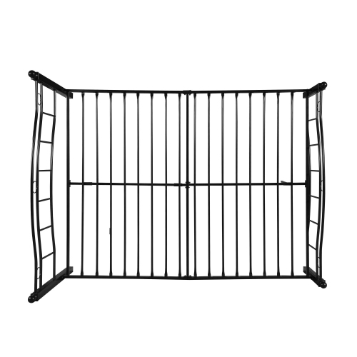 King Size Metal Bed Frame - Storage, No Box Spring, Black