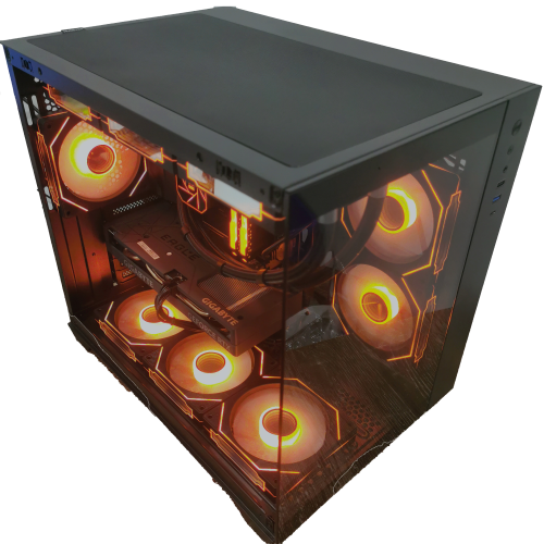 FunHei Tech Gaming PC, AMD Ryzen 7 9800X3D 8-Core Processor, RTX 5090, 32GB DDR5 RAM, 2TB SSD, WiFi & Bluetooth, Win11 Pro, Black