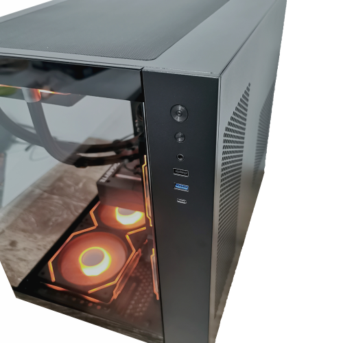 FunHei Tech Gaming PC, AMD Ryzen 7 9800X3D 8-Core Processor, RTX 5090, 32GB DDR5 RAM, 1TB SSD, WiFi & Bluetooth, Win11 Pro, Black