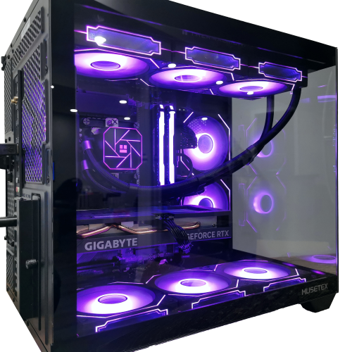 FunHei Tech Gaming PC, AMD Ryzen 7 9800X3D 8-Core Processor, RTX 5090, 32GB DDR5 RAM, 1TB SSD, WiFi & Bluetooth, Win11 Pro, Black