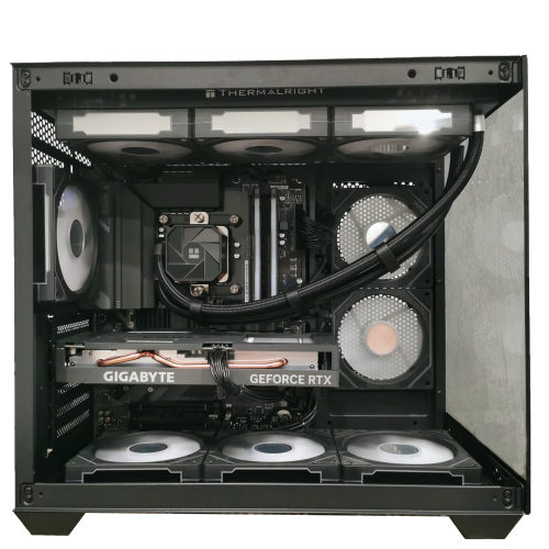 FunHei Tech Gaming PC, AMD Ryzen 7 9800X3D 8-Core Processor, RTX 5090, 32GB DDR5 RAM, 1TB SSD, WiFi & Bluetooth, Win11 Pro, Black