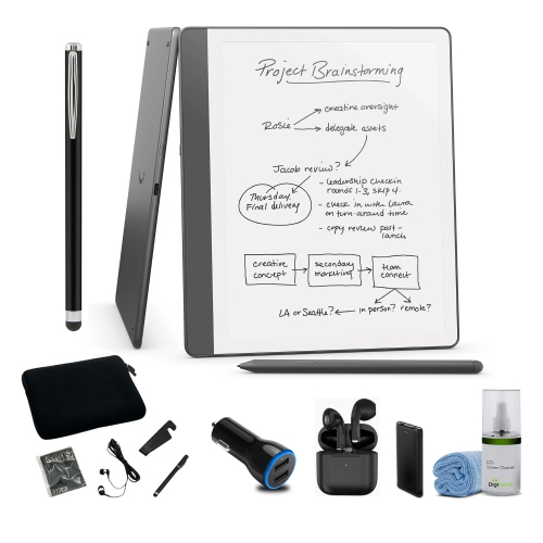 Kindle Scribe - Redesigned display with uniform borders. Now write directly on books and documents. With built-in notebook summarization. Includes