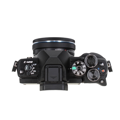 Olympus OM-D E-M10 Mark IV Mirrorless Digital Camera with 14-42mm and 40-150 mm Lens + 3PC MC PRO FILTER KIT UV/CPL/F 37MM + 64GB SF-M Tough Series