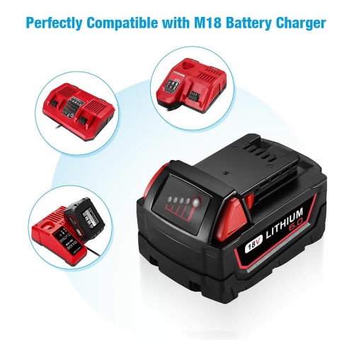 DR. BATTERY 18V Battery for Milwaukee M18 Cordless Power Tools – Fits 48-11-1811 48-11-1815 48-11-1820 48-11-1850 48-11-1852 48-59-1850 48-11-1840