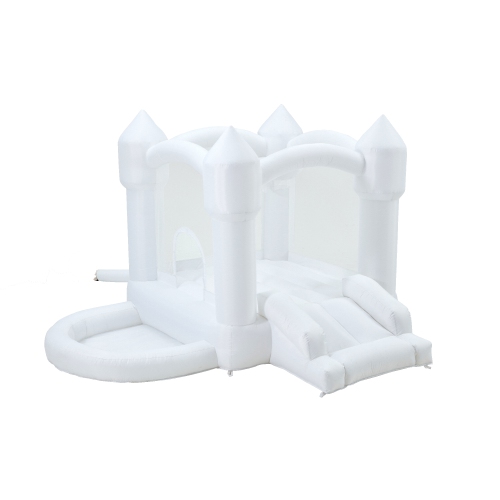 EROMMY 10.5x 9x 7ft Inflatable Bounce House with Ball Pool & Slide, Indoor/Outdoor Kids Play Castle, White