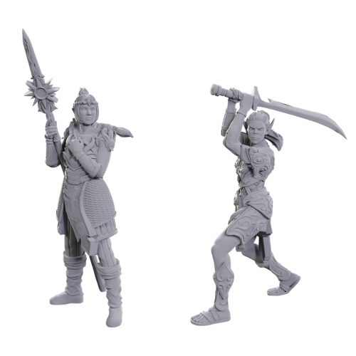 WIZKIDS GAMES  Dungeons & Dragons Nolzur's Marvelous Special Edition Baldur's Gate 3 Unpainted Miniatures: Lae'zel & Shadowheart