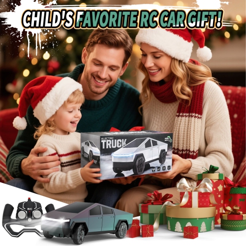 Camion téléguidé 2,4&nbsp;GHz, camion de voiture électrique pour enfants, voiture téléguidée garçon jouet jouet d'anniversaire pour enfants-voiture