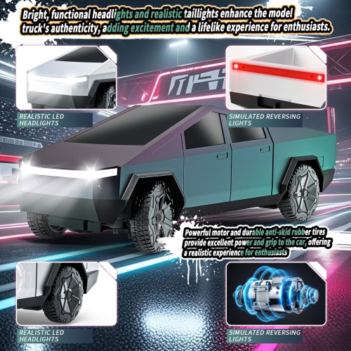 Camion téléguidé 2,4&nbsp;GHz, camion de voiture électrique pour enfants, voiture téléguidée garçon jouet jouet d'anniversaire pour enfants-voiture