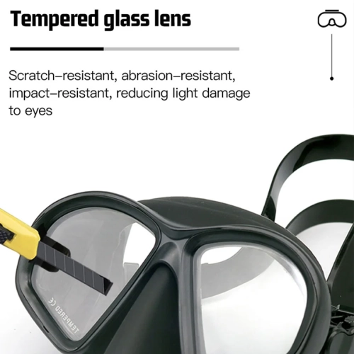 Lunettes de plongée gratuites professionnelles pour hommes et femmes Équipement de plongée avec tuba Lunettes de natation - avec support pour
