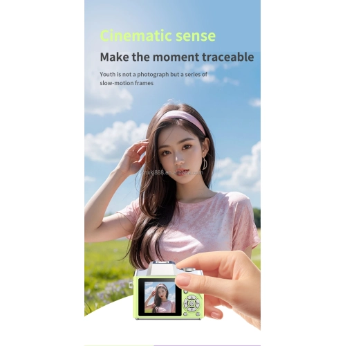 HD digital camera small SLR student party selfie video portable mini CCD camera retro fashion digital camera 4K HD - white + 32G memory card + card