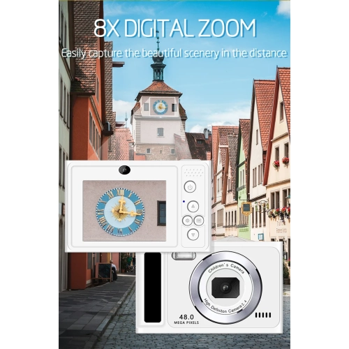 K09 Appareil photo numérique étudiant HD Selfie Téléphone portable abordable Appareil photo CCD K09 rose standard + carte 32G + adaptateur de TYPE C