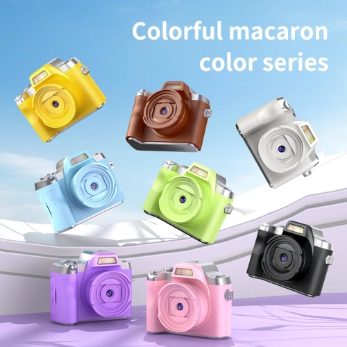 HD digital camera small SLR student party selfie video portable mini CCD camera retro fashion digital camera 4K HD - brown + 32G memory card + card