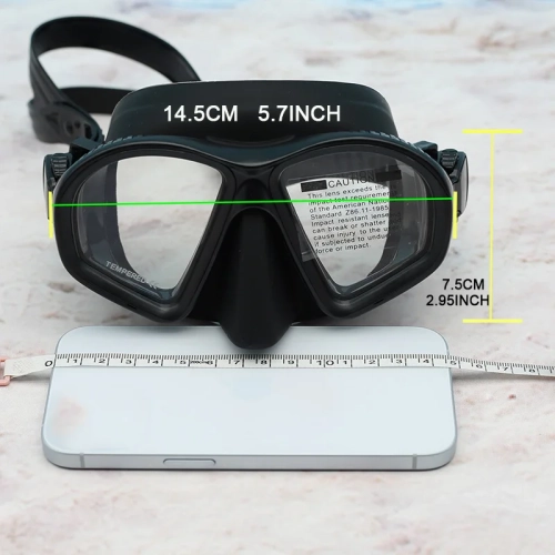 Professional men's and women's small free diving goggles snorkeling equipment swimming goggles - with bracket to install the diving camera yourself -