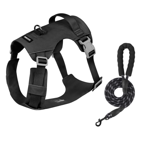 Nouvel ourlet léger avec corde de traction de rechange, laisse réfléchissante étanche et à séchage rapide pour chien, taille M 15 catties to