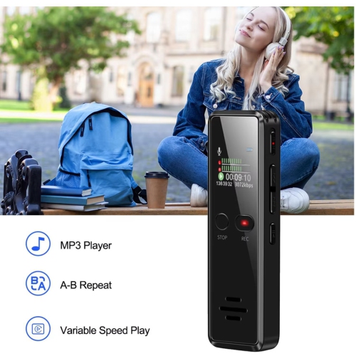 S267 Enregistreur vocal Batterie au lithium 41 heures Interface de type C 27 langues Enregistreur vocal numérique Lecteur MP3 Appareil