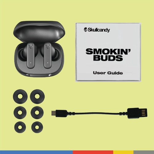 Skullcandy Smokin' Buds In-Ear Wireless Earbuds, 20 Hr Battery, 50% Renewable Plastics, Microphone